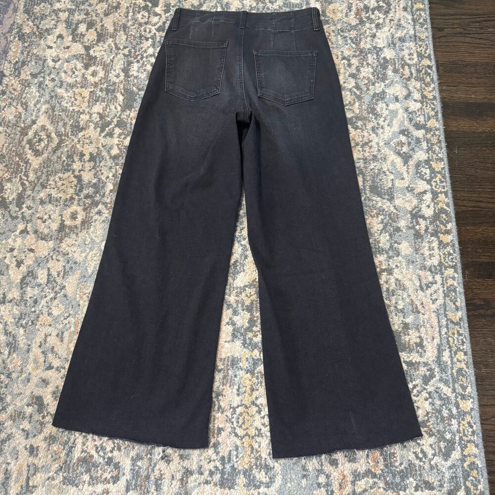 KUT from the Kloth Meg High Rise Wide Leg Jean- Size 0- Black Wash - Picture 2 of 5